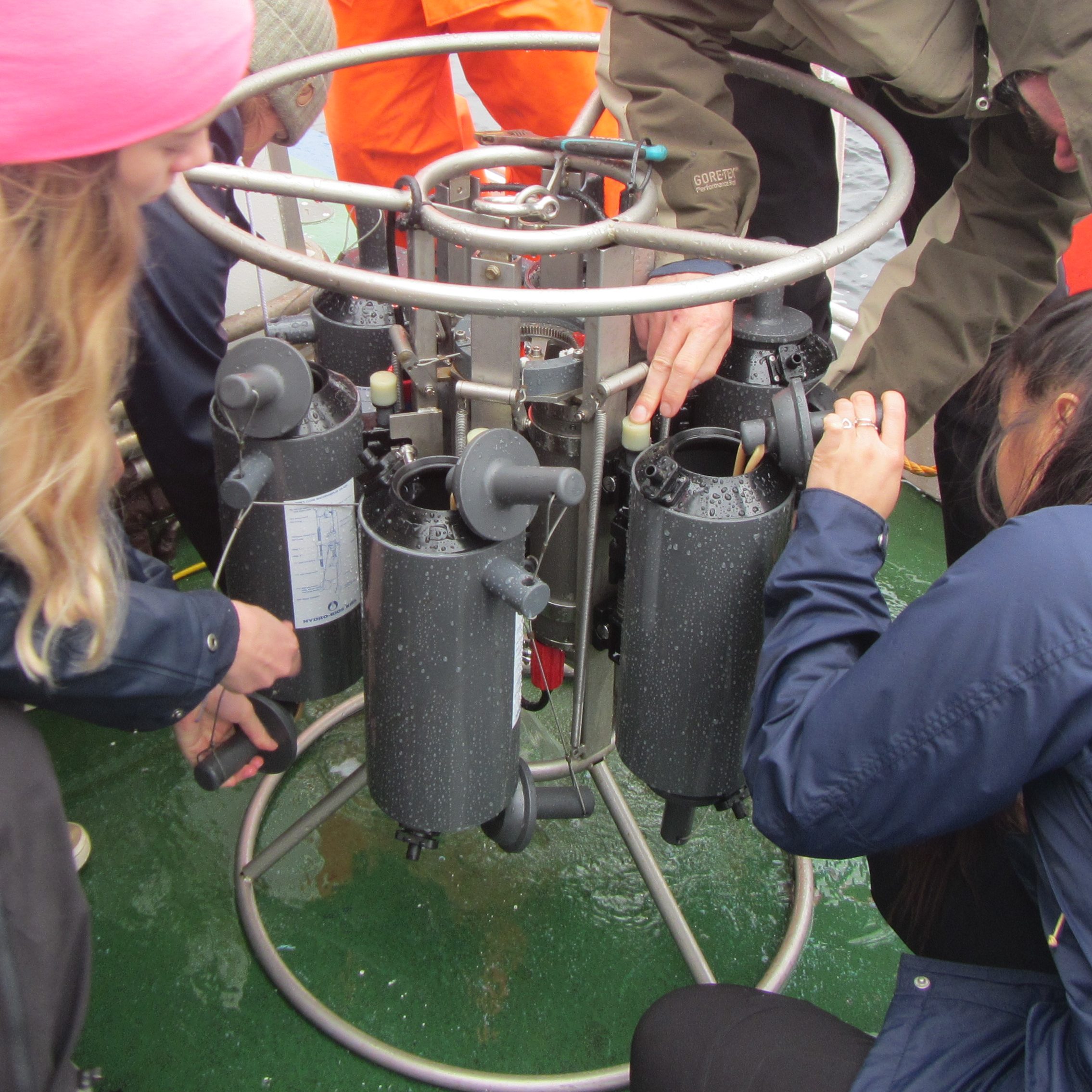 Taking water samples Adventures in Oceanography and Teaching