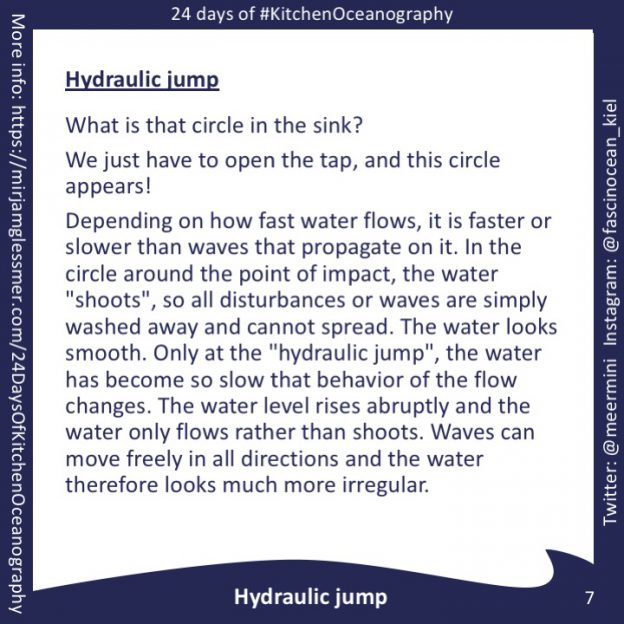 24 Days of KitchenOceanography Hydraulic jump in the sink